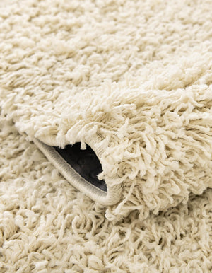 Pure Ivory 5' 1 x 8' Solid Shag Rectangle Rug