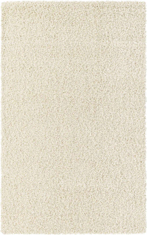 Pure Ivory 5' 1 x 8' Solid Shag Rectangle Rug