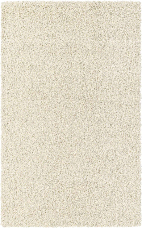 Pure Ivory 5' 1 x 8' Solid Shag Rectangle Rug