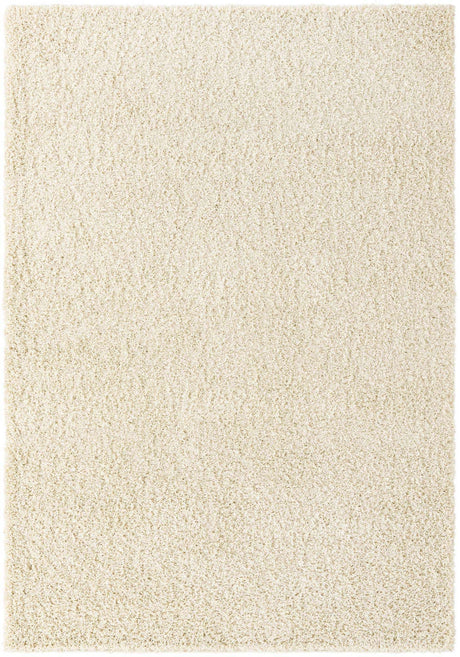 Pure Ivory 7' 1 x 10' Solid Shag Rectangle Area Rug Thick Soft Touch Fluffy & Plush Shaggy Pile