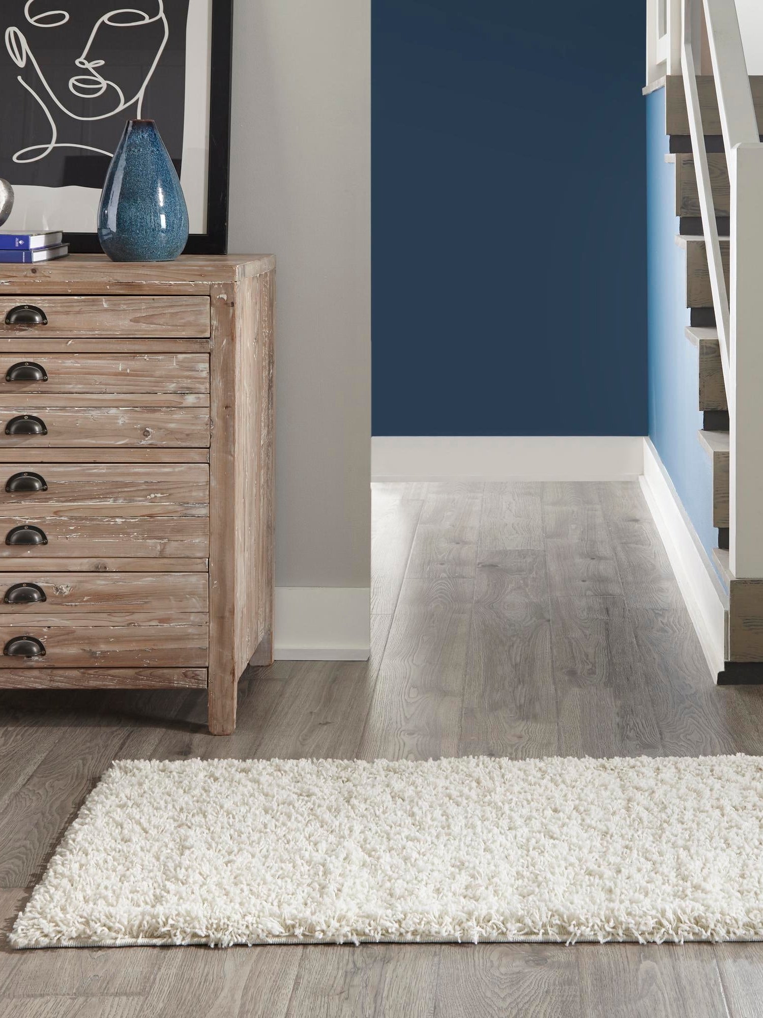 Pure Ivory 2' 7 x 10' Solid Shag Runner Area Rug Thick Soft Touch Fluffy & Plush Shaggy Pile Durable Minimalist Carpet for Classic Interior Design for Sale at Rug Engine