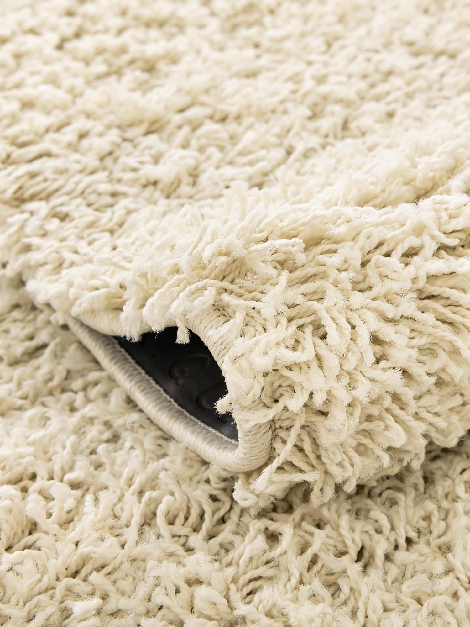 Pure Ivory 2' 7 x 10' Solid Shag Runner Area Rug Thick Soft Touch Fluffy & Plush Shaggy Pile Durable Minimalist Carpet for Classic Interior Design for Sale at Rug Engine