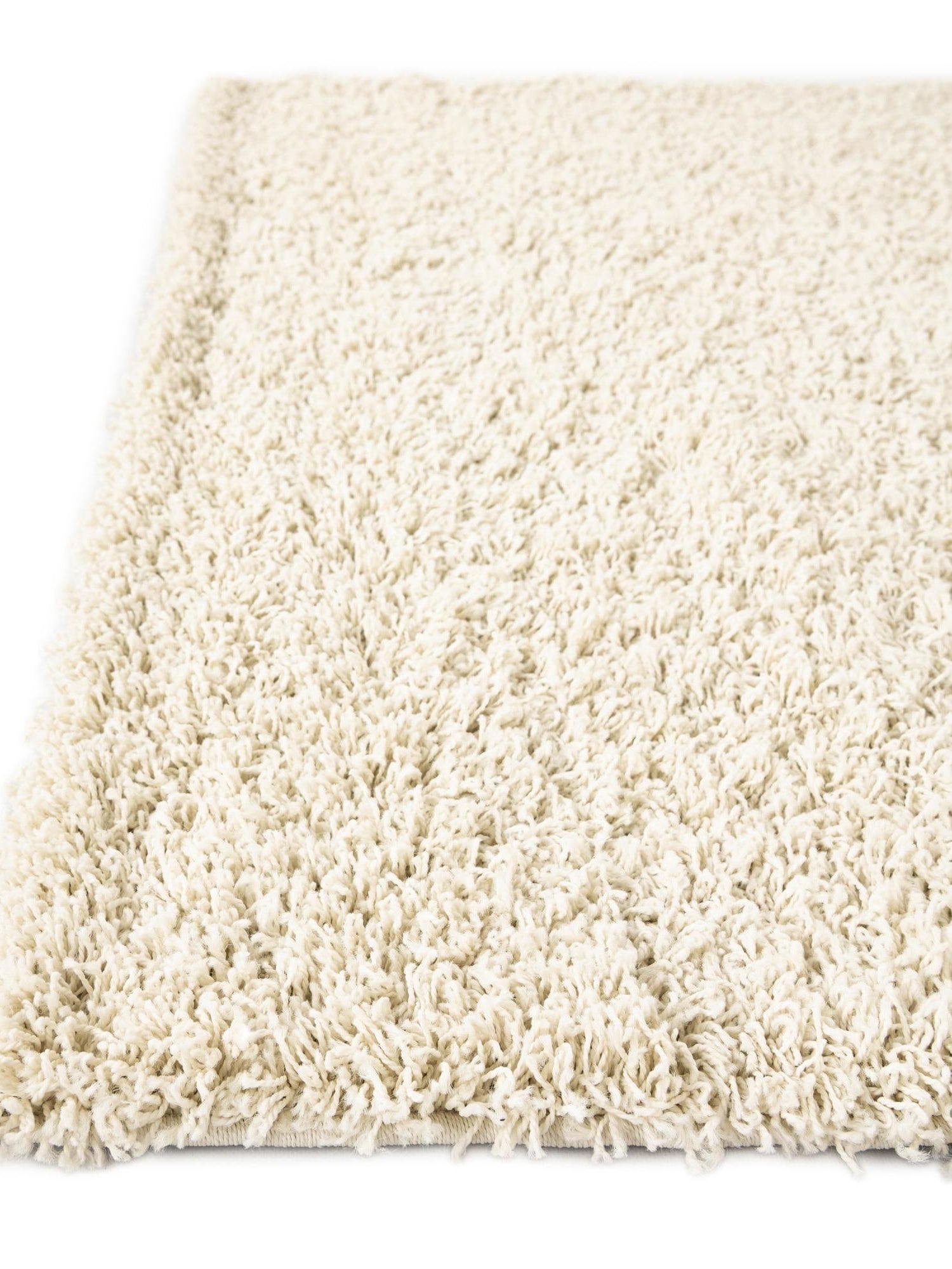 Pure Ivory 2' 7 x 16' 5 Solid Shag Runner Area Rug Thick Soft Touch Fluffy & Plush Shaggy Pile Durable Minimalist Carpet for Classic Interior Design for Sale at Rug Engine