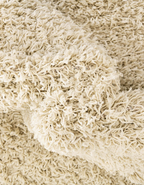 Pure Ivory 2' 7 x 13' 1 Solid Shag Runner Area Rug Thick Soft Touch Fluffy & Plush Shaggy Pile Durable Minimalist Carpet for Classic Interior Design for Sale at Rug Engine