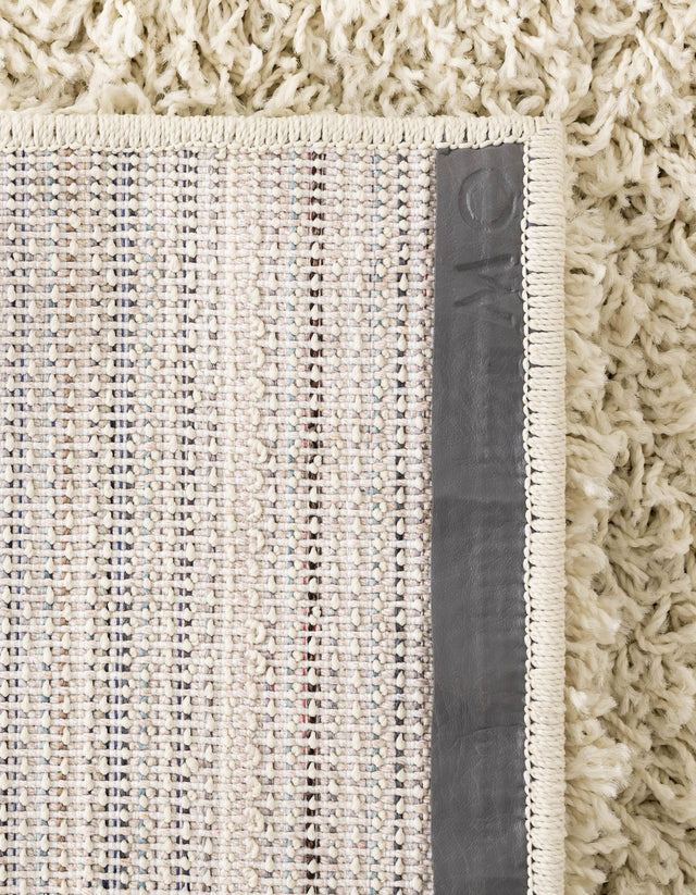 Pure Ivory 2' 7 x 19' 8 Solid Shag Runner Area Rug Thick Soft Touch Fluffy & Plush Shaggy Pile