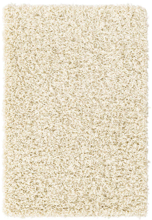 Pure Ivory 2' x 3' 1 Solid Shag Rectangle Area Rug Thick Soft Touch Fluffy & Plush Shaggy Pile