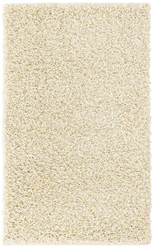 Pure Ivory 3' 1 x 5' 3 Solid Shag Rectangle Area Rug Thick Soft Touch Fluffy & Plush Shaggy Pile