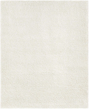 Pure Ivory 8' x 10' Solid Shag Rectangle Rug