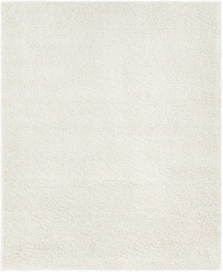 Pure Ivory 8' x 10' Solid Shag Rectangle Rug