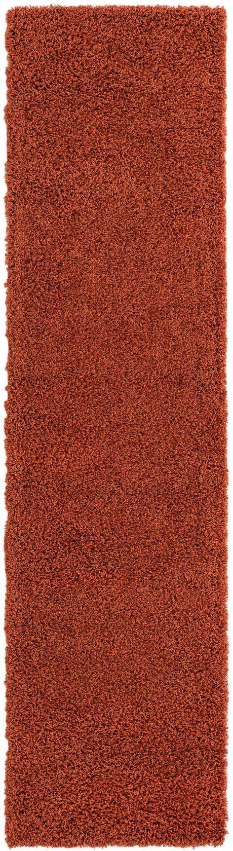 Terracotta 2' 7 x 10' Solid Shag Runner Area Rug Thick Soft Touch Fluffy & Plush Shaggy Pile