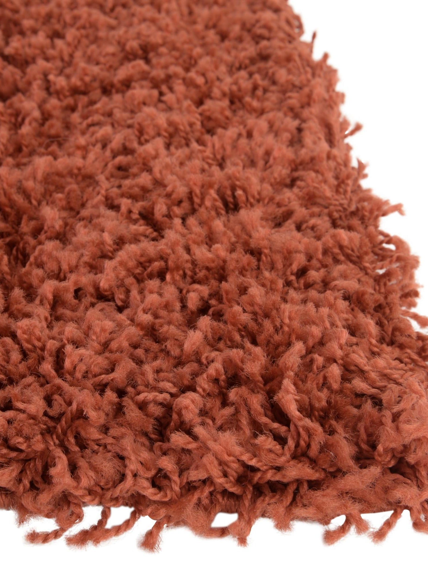 Terracotta 2' x 3' 1 Solid Shag Rectangle Area Rug Thick Soft Touch Fluffy & Plush Shaggy Pile Discounted Clearance Final Sale