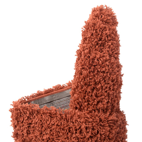 Terracotta 5' 3 x 8' Solid Shag Rectangle Area Rug Thick Soft Touch Fluffy & Plush Shaggy Pile Discounted Clearance Final Sale