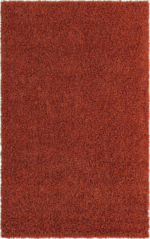 Terracotta 5' 1 x 8' Solid Shag Rectangle Rug