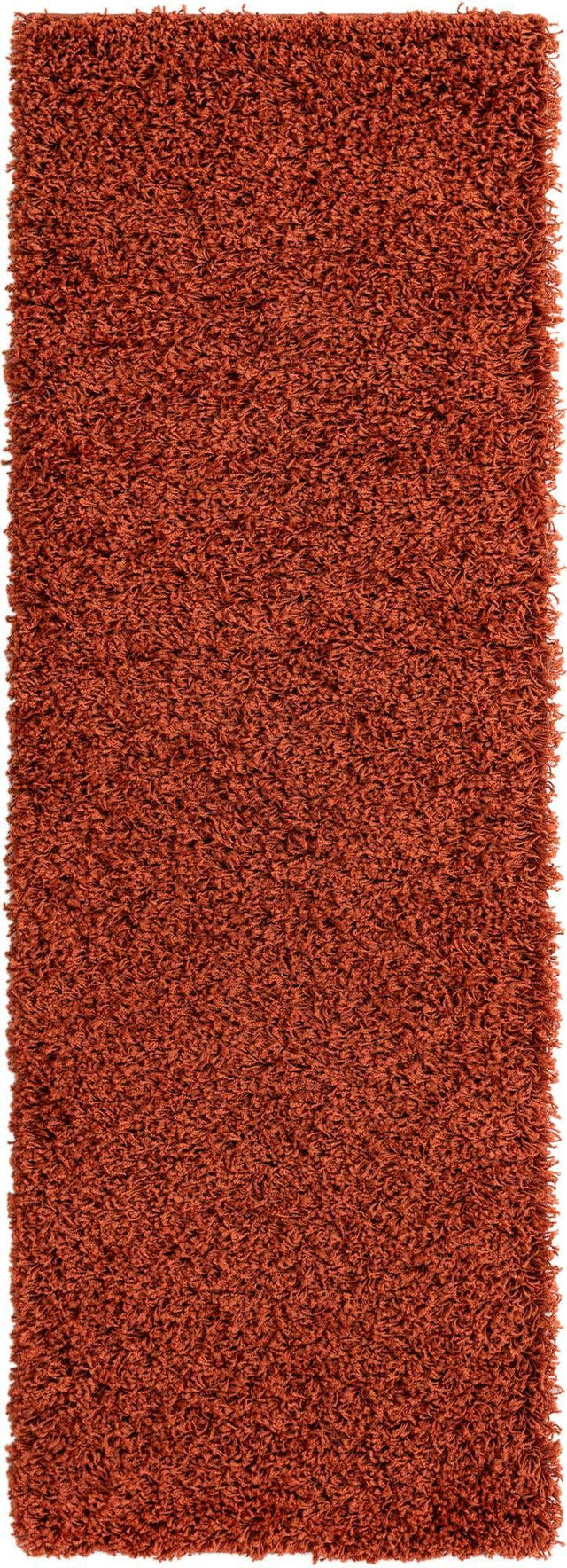 Terracotta 2' 2 x 6' 5 Solid Shag Runner Rug