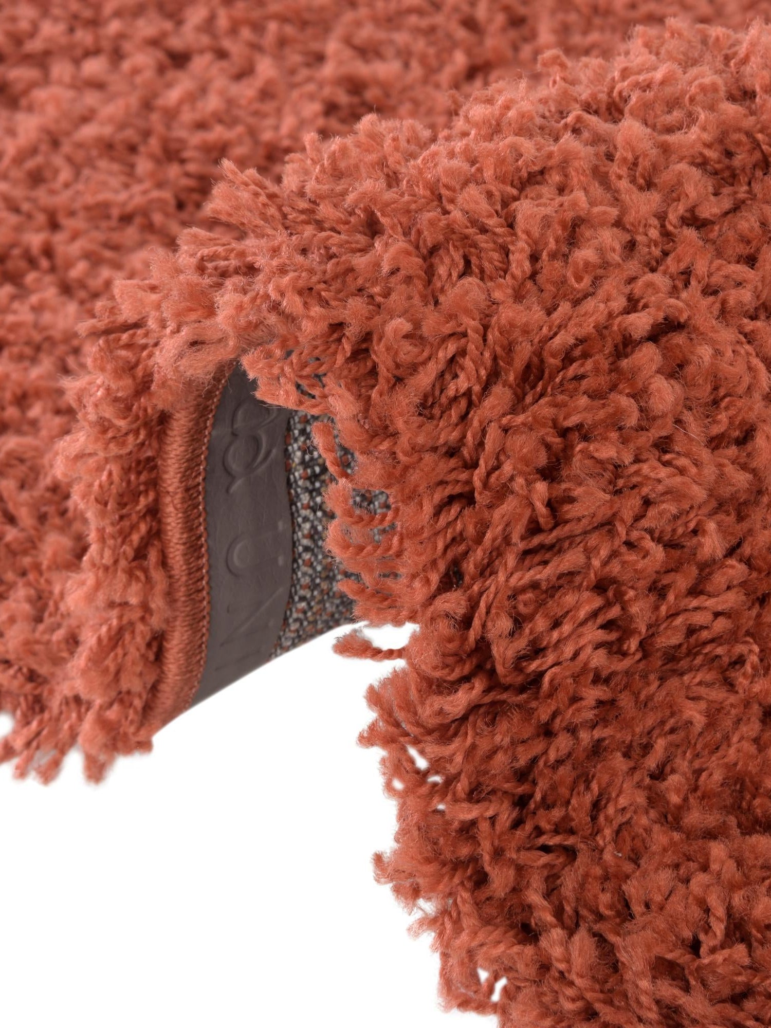 Terracotta 7' 10 x 7' 10 Solid Shag Round Area Rug Thick Soft Touch Fluffy & Plush Shaggy Pile Durable Minimalist Carpet for Classic Interior Design for Sale at Rug Engine