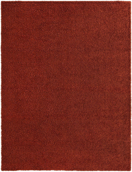 Terracotta 10' x 13' 1 Solid Shag Rectangle Area Rug Thick Soft Touch Fluffy & Plush Shaggy Pile