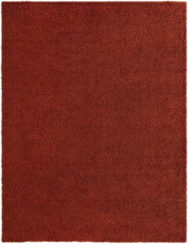 Terracotta 10' x 13' 1 Solid Shag Rectangle Area Rug Thick Soft Touch Fluffy & Plush Shaggy Pile