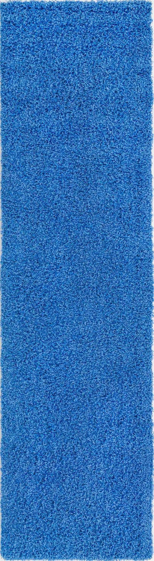 Periwinkle Blue 2' 7 x 10' Solid Shag Runner Area Rug Thick Soft Touch Fluffy & Plush Shaggy Pile