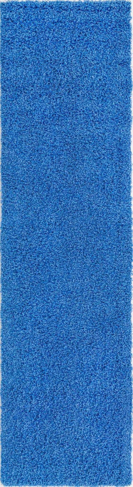 Periwinkle Blue 2' 7 x 10' Solid Shag Runner Area Rug Thick Soft Touch Fluffy & Plush Shaggy Pile