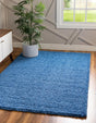 Periwinkle Blue 9' x 12' Solid Shag Rectangle Area Rug Thick Soft Touch Fluffy & Plush Shaggy Pile