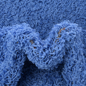 Periwinkle Blue 9' x 12' Solid Shag Rectangle Area Rug Thick Soft Touch Fluffy & Plush Shaggy Pile