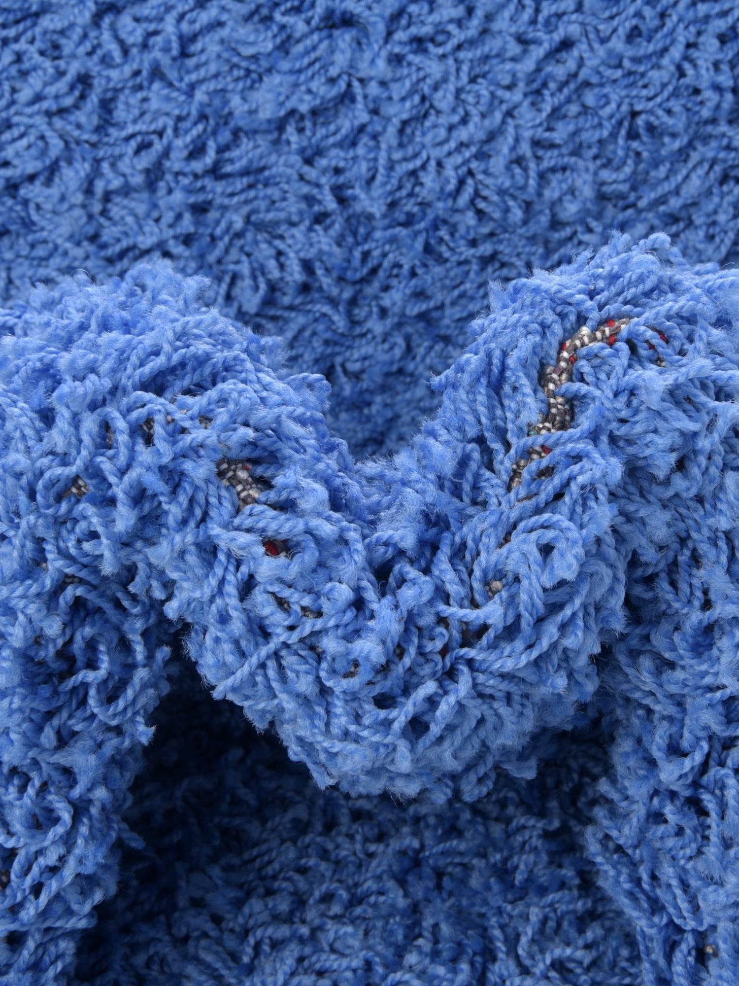 Periwinkle Blue 5' 3 x 8' Solid Shag Rectangle Area Rug Thick Soft Touch Fluffy & Plush Shaggy Pile