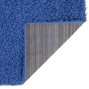 Periwinkle Blue 2' x 3' 1 Solid Shag Rectangle Area Rug Thick Soft Touch Fluffy & Plush Shaggy Pile