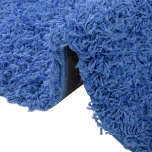 Periwinkle Blue 2' x 3' 1 Solid Shag Rectangle Area Rug Thick Soft Touch Fluffy & Plush Shaggy Pile