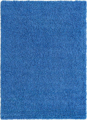 Periwinkle Blue 7' 1 x 10' Solid Shag Rectangle Area Rug Thick Soft Touch Fluffy & Plush Shaggy Pile