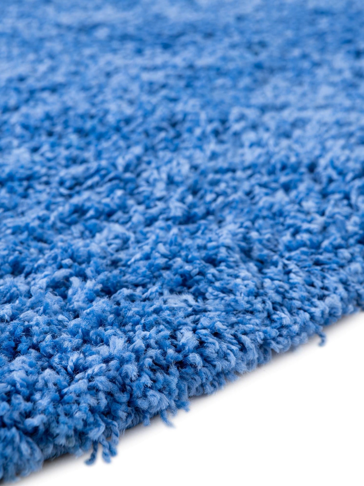 Periwinkle Blue 7' 10 x 7' 10 Solid Shag Round Area Rug Thick Soft Touch Fluffy & Plush Shaggy Pile Durable Minimalist Carpet for Classic Interior Design for Sale at Rug Engine