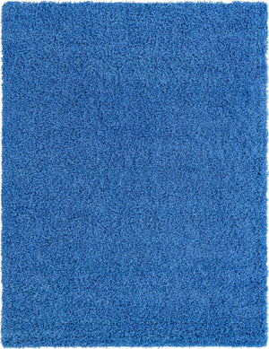 Periwinkle Blue 9' x 12' Solid Shag Rectangle Area Rug Thick Soft Touch Fluffy & Plush Shaggy Pile