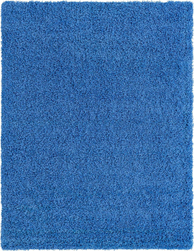 Periwinkle Blue 9' x 12' Solid Shag Rectangle Area Rug Thick Soft Touch Fluffy & Plush Shaggy Pile