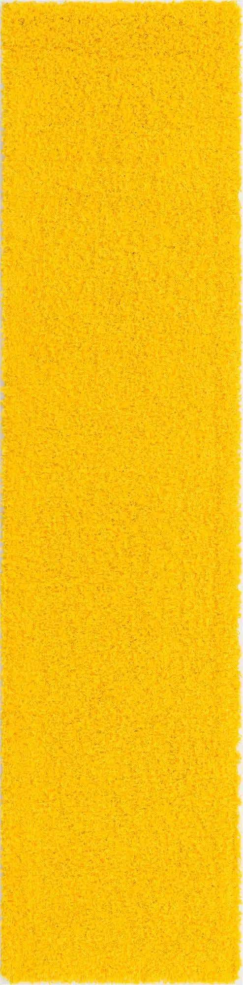 Tuscan Sun Yellow 2' 7 x 10' Solid Shag Runner Area Rug Thick Soft Touch Fluffy & Plush Shaggy Pile