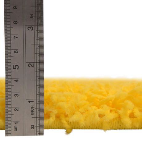 Tuscan Sun Yellow 5' 3 x 8' Solid Shag Rectangle Area Rug Thick Soft Touch Fluffy & Plush Shaggy Pile Durable Minimalist Carpet for Classic Interior Design for Sale at Rug Engine