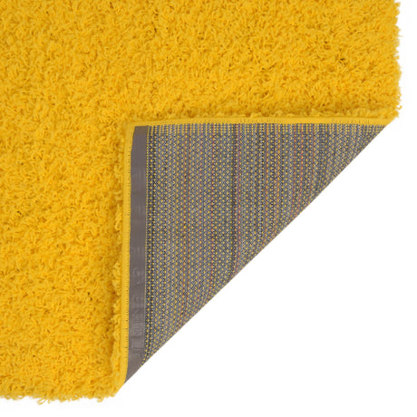 Tuscan Sun Yellow 5' 3 x 8' Solid Shag Rectangle Area Rug Thick Soft Touch Fluffy & Plush Shaggy Pile Durable Minimalist Carpet for Classic Interior Design for Sale at Rug Engine