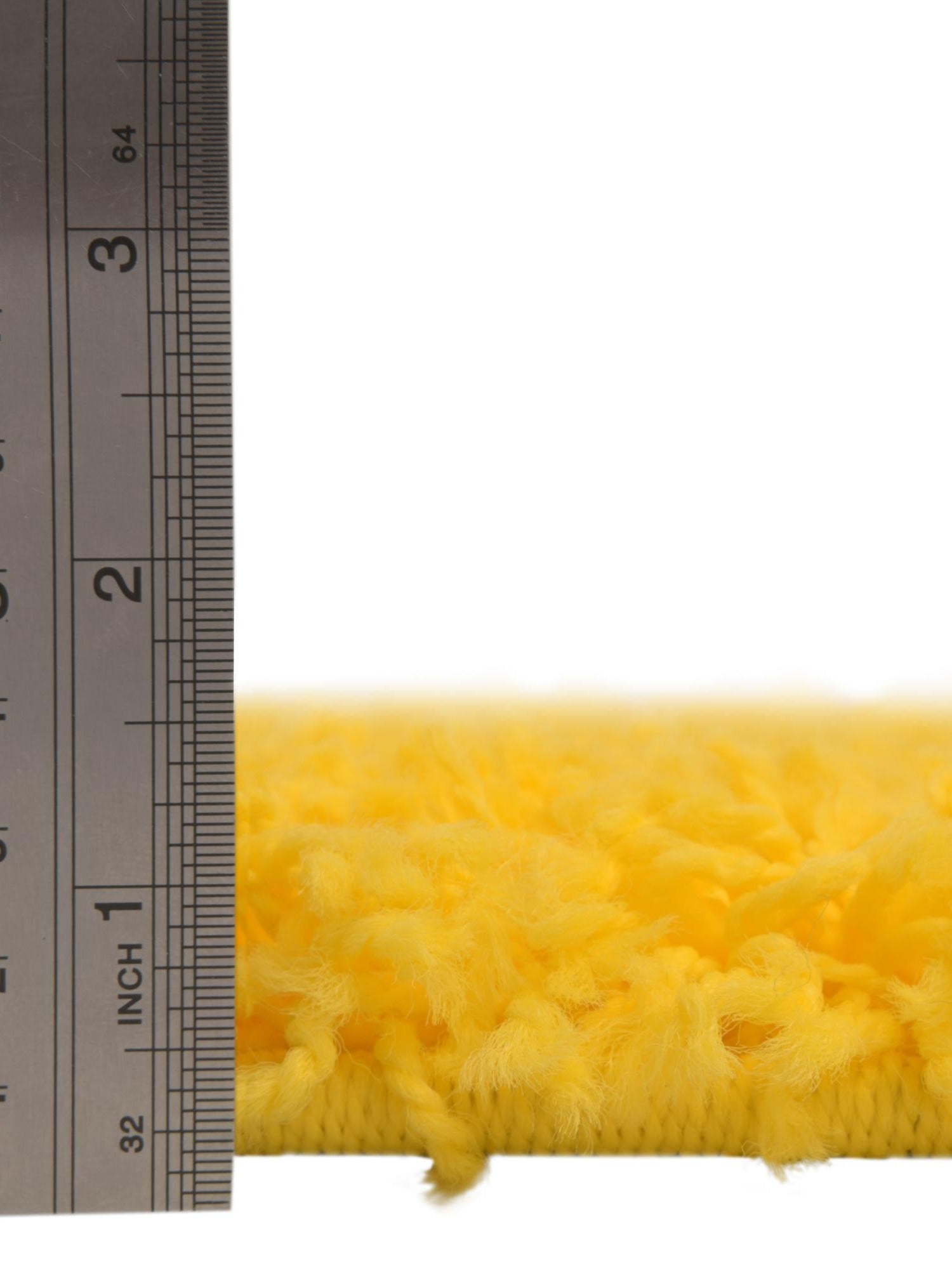 Tuscan Sun Yellow 2' 7 x 19' 8 Solid Shag Runner Area Rug Thick Soft Touch Fluffy & Plush Shaggy Pile