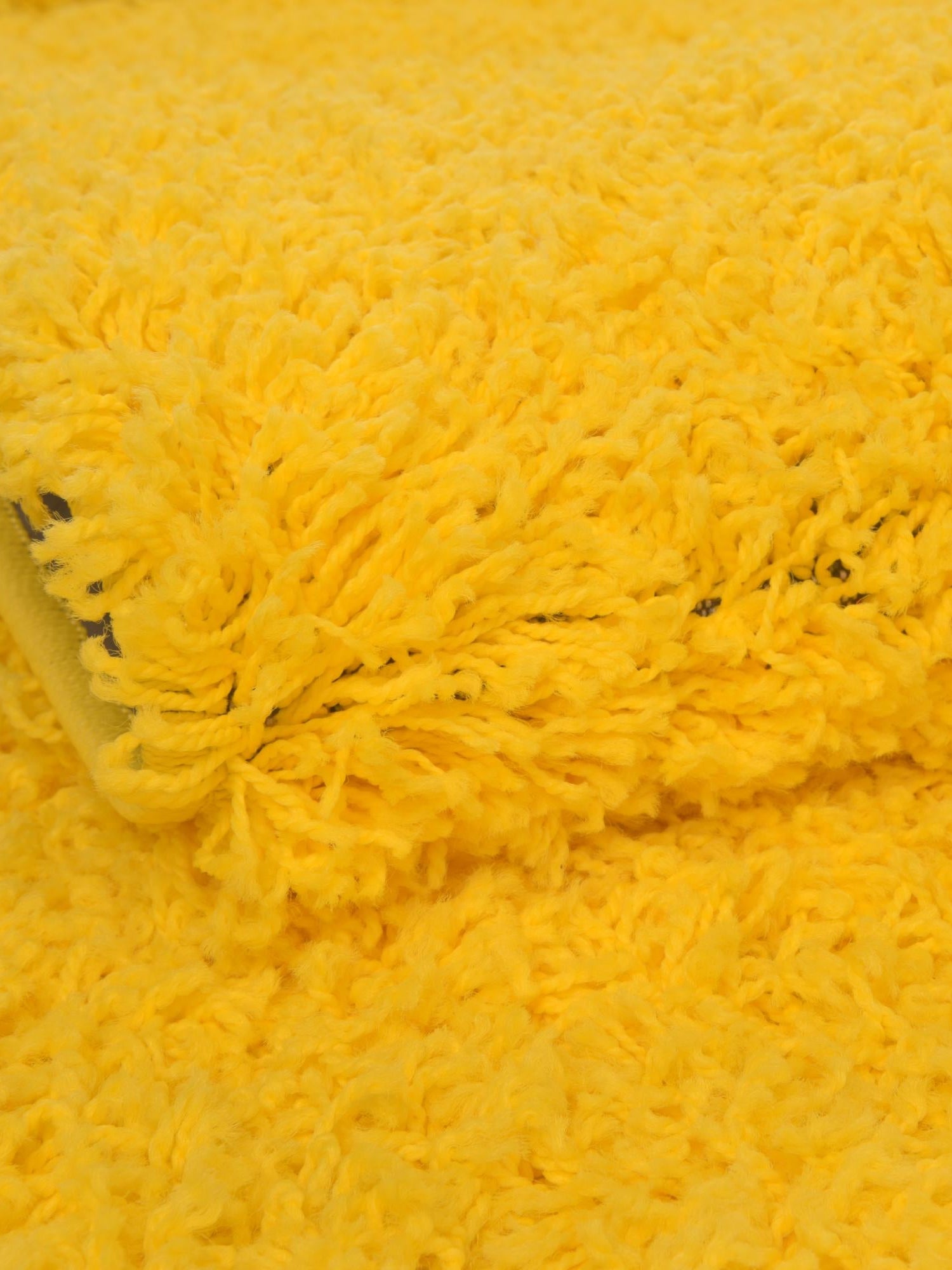 Tuscan Sun Yellow 2' 7 x 19' 8 Solid Shag Runner Area Rug Thick Soft Touch Fluffy & Plush Shaggy Pile