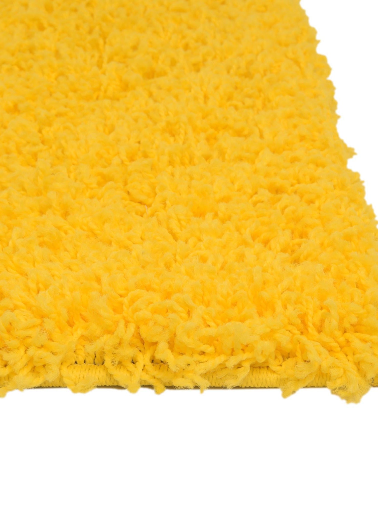 Tuscan Sun Yellow 2' 7 x 19' 8 Solid Shag Runner Area Rug Thick Soft Touch Fluffy & Plush Shaggy Pile