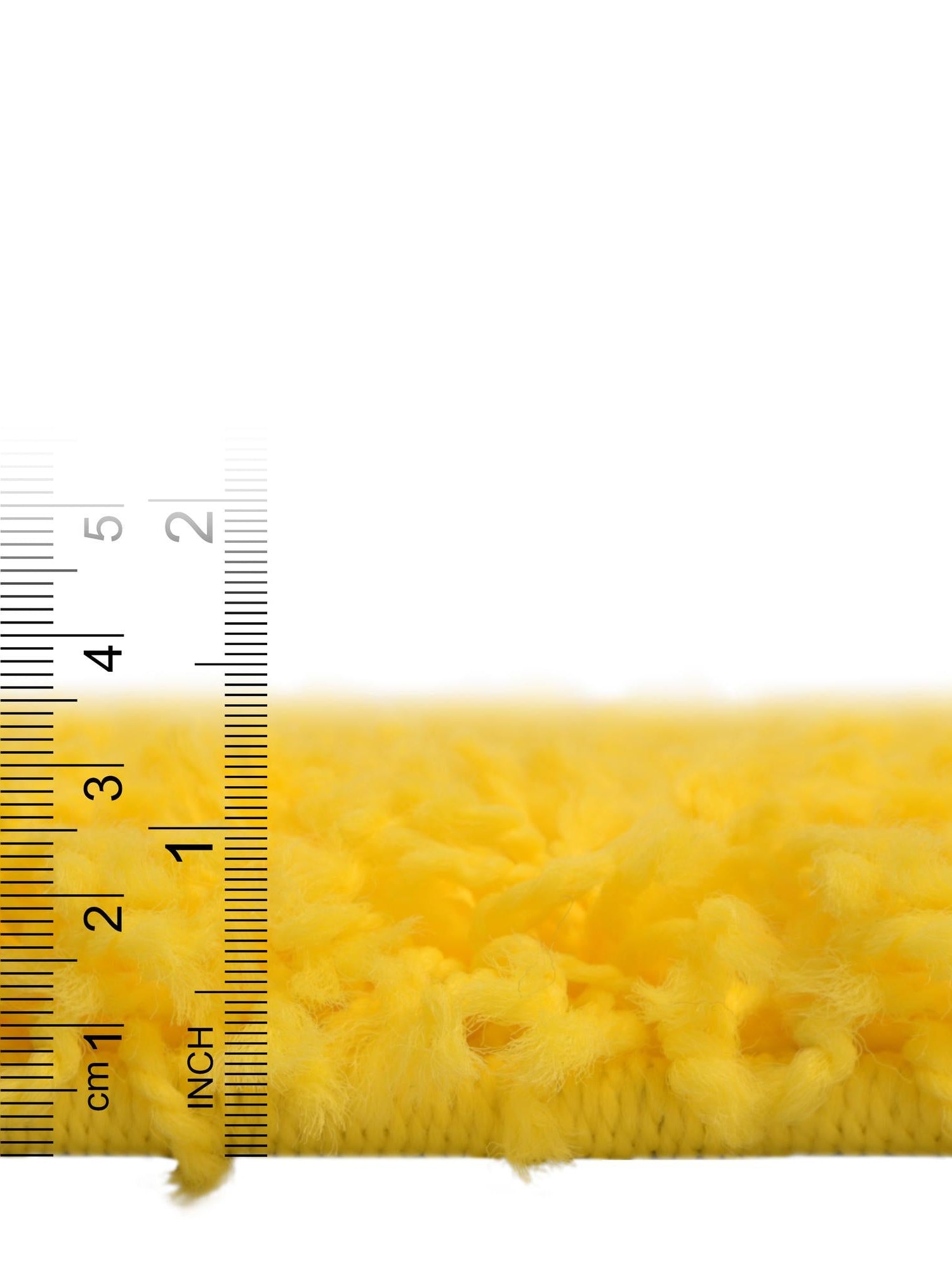 Tuscan Sun Yellow 4' 1 x 4' 1 Solid Shag Round Area Rug Thick Soft Touch Fluffy & Plush Shaggy Pile