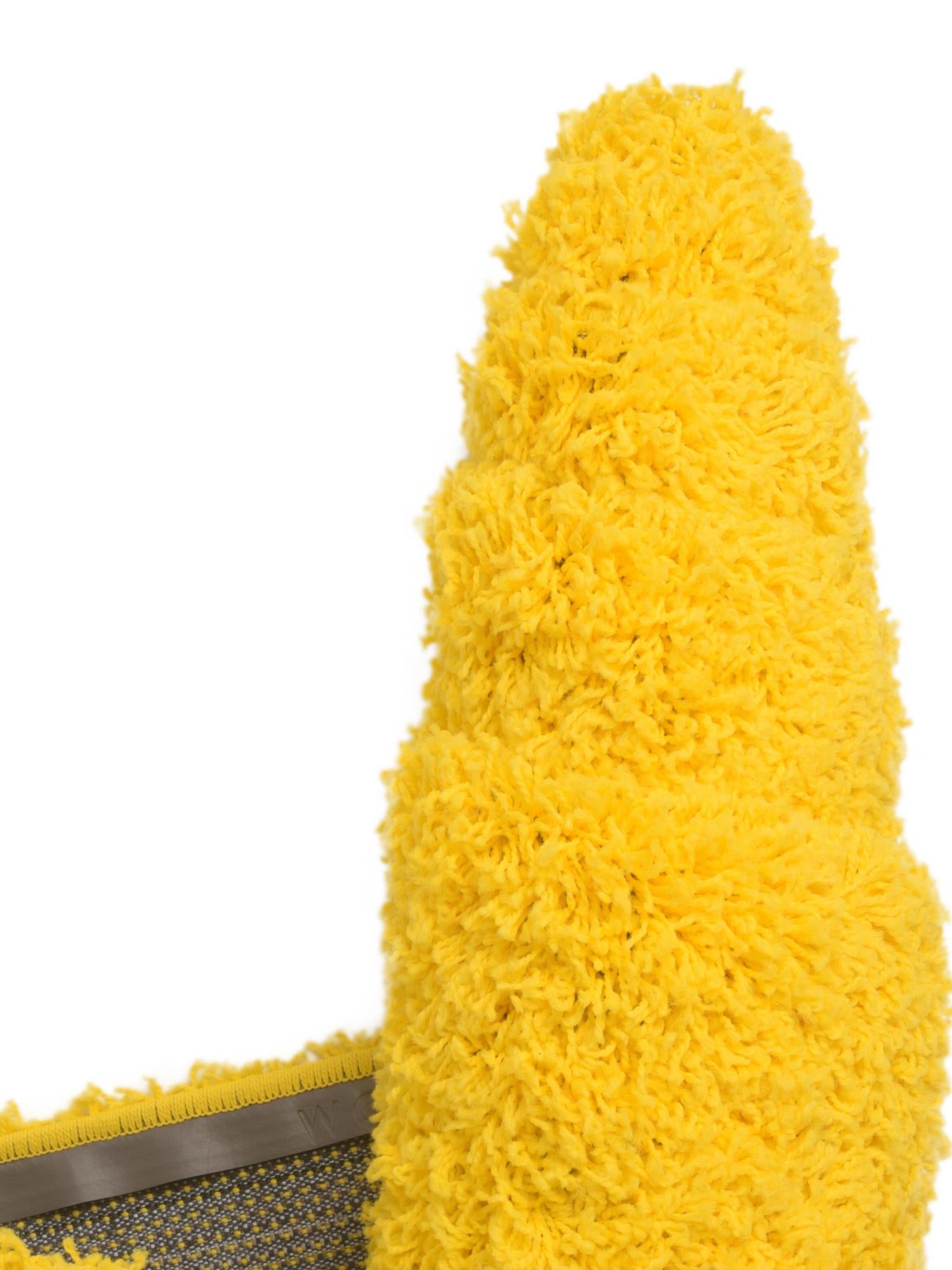 Tuscan Sun Yellow 3' 1 x 3' 1 Solid Shag Round Area Rug Thick Soft Touch Fluffy & Plush Shaggy Pile