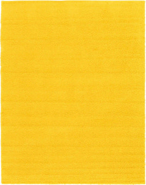 Tuscan Sun Yellow 10' x 13' 1 Solid Shag Rectangle Area Rug Thick Soft Touch Fluffy & Plush Shaggy Pile