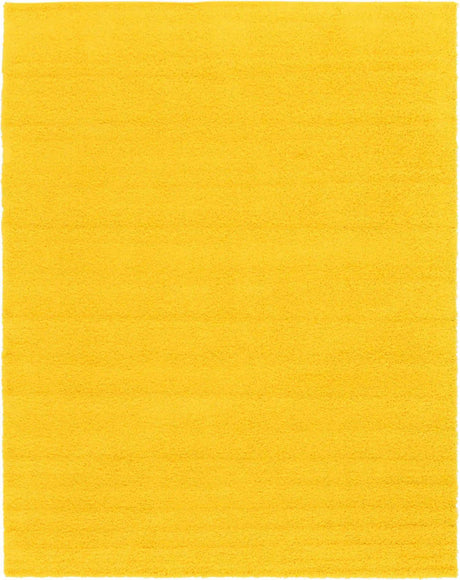 Tuscan Sun Yellow 10' x 13' 1 Solid Shag Rectangle Area Rug Thick Soft Touch Fluffy & Plush Shaggy Pile