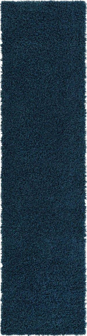 Sapphire Blue 2' 7 x 10' Solid Shag Runner Area Rug Thick Soft Touch Fluffy & Plush Shaggy Pile