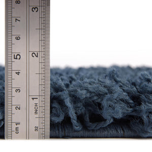 Sapphire Blue 8' x 11' Solid Shag Rectangle Rug