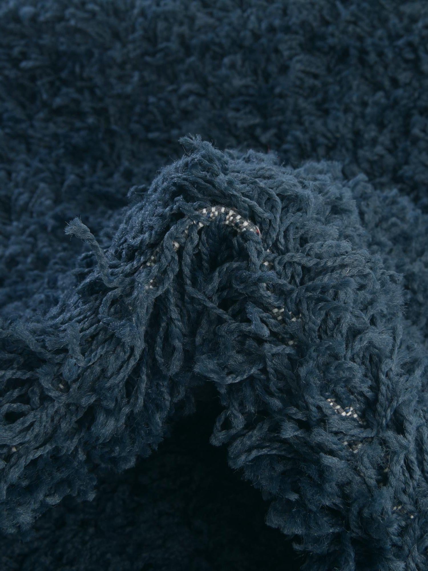 Sapphire Blue 7' 1 x 10' Solid Shag Rectangle Area Rug Thick Soft Touch Fluffy & Plush Shaggy Pile Durable Minimalist Carpet for Classic Interior Design for Sale at Rug Engine