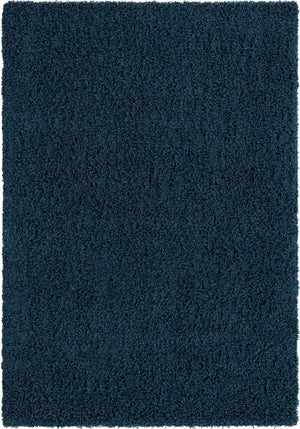 Sapphire Blue 6' 1 x 9' Solid Shag Rectangle Area Rug Thick Soft Touch Fluffy & Plush Shaggy Pile