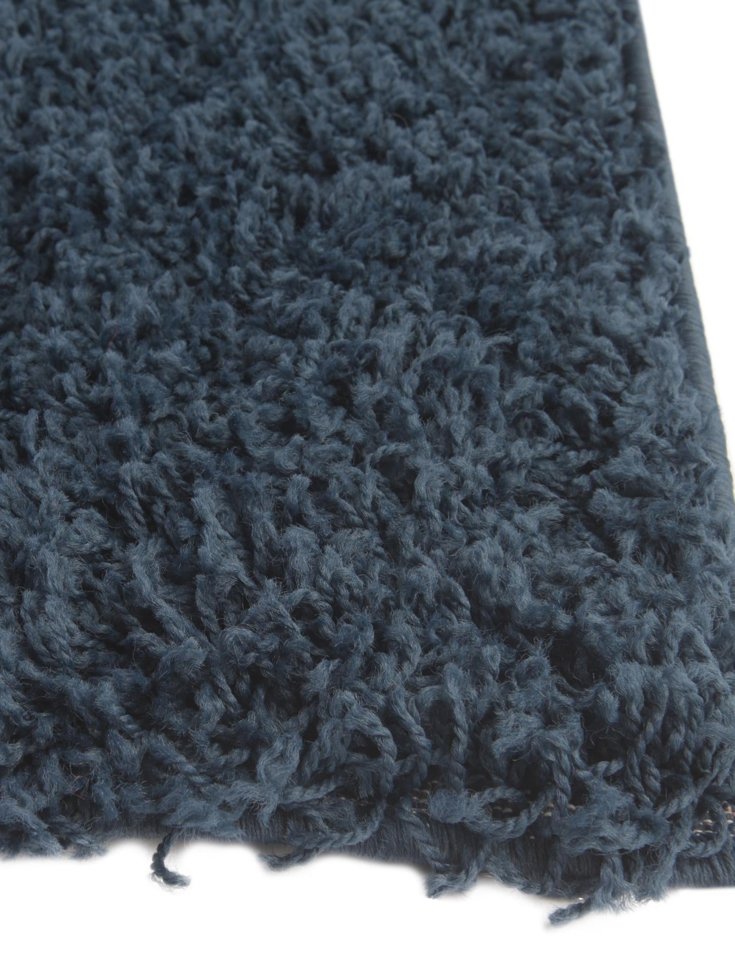 Sapphire Blue 2' 7 x 10' Solid Shag Runner Area Rug Thick Soft Touch Fluffy & Plush Shaggy Pile Durable Minimalist Carpet for Classic Interior Design for Sale at Rug Engine