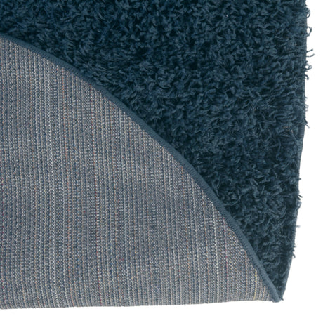 Sapphire Blue 3' 1 x 3' 1 Solid Shag Round Area Rug Thick Soft Touch Fluffy & Plush Shaggy Pile Durable Minimalist Carpet for Classic Interior Design for Sale at Rug Engine