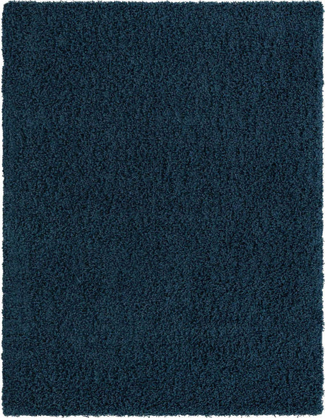 Sapphire Blue 10' x 13' 1 Solid Shag Rectangle Area Rug Thick Soft Touch Fluffy & Plush Shaggy Pile