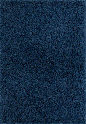 Sapphire Blue 4' 1 x 6' 1 Solid Shag Rectangle Area Rug Thick Soft Touch Fluffy & Plush Shaggy Pile